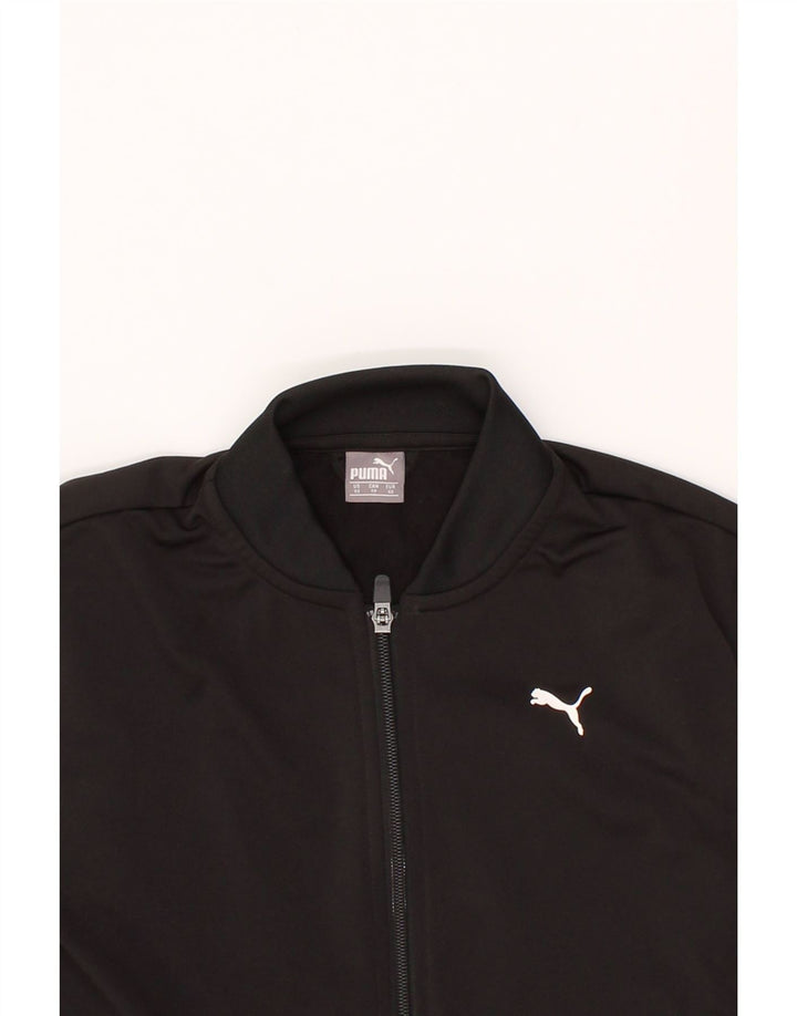 PUMA Womens Tracksuit Top Jacket UK 6 XS Black Colourblock Polyester Vintage Puma and Second-Hand Puma from Messina Hembry 