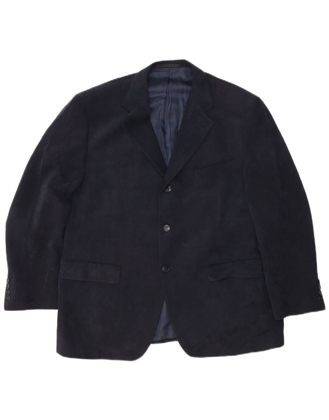 Giacca blazer a 3 bottoni Marks & Spencer da uomo UK 44 2XL poliestere blu navy