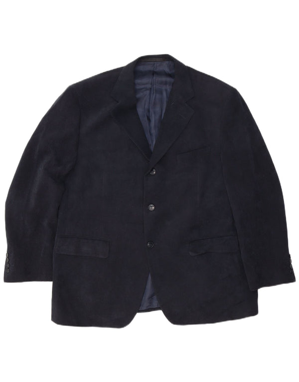Giacca blazer a 3 bottoni Marks & Spencer da uomo UK 44 2XL poliestere blu navy