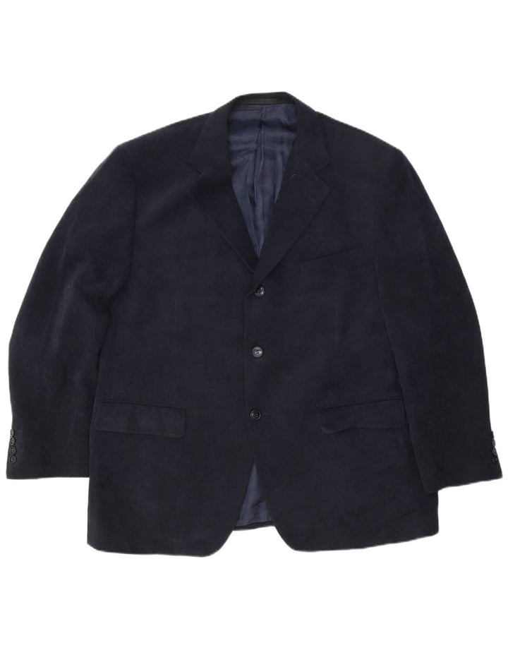Giacca blazer a 3 bottoni Marks & Spencer da uomo UK 44 2XL poliestere blu navy