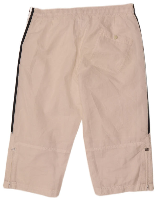 Pantaloncini sportivi da uomo Adidas Bermuda piccoli in poliestere bianco