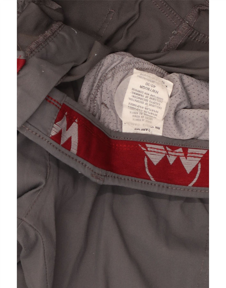 Pantaloni cargo dritti da uomo Wrangler W40 L30 nylon grigio