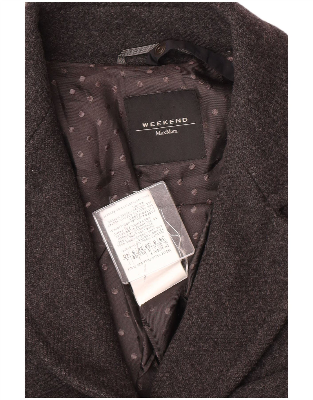 Cappotto da donna Max Mara UK 8 piccolo in lana grigia