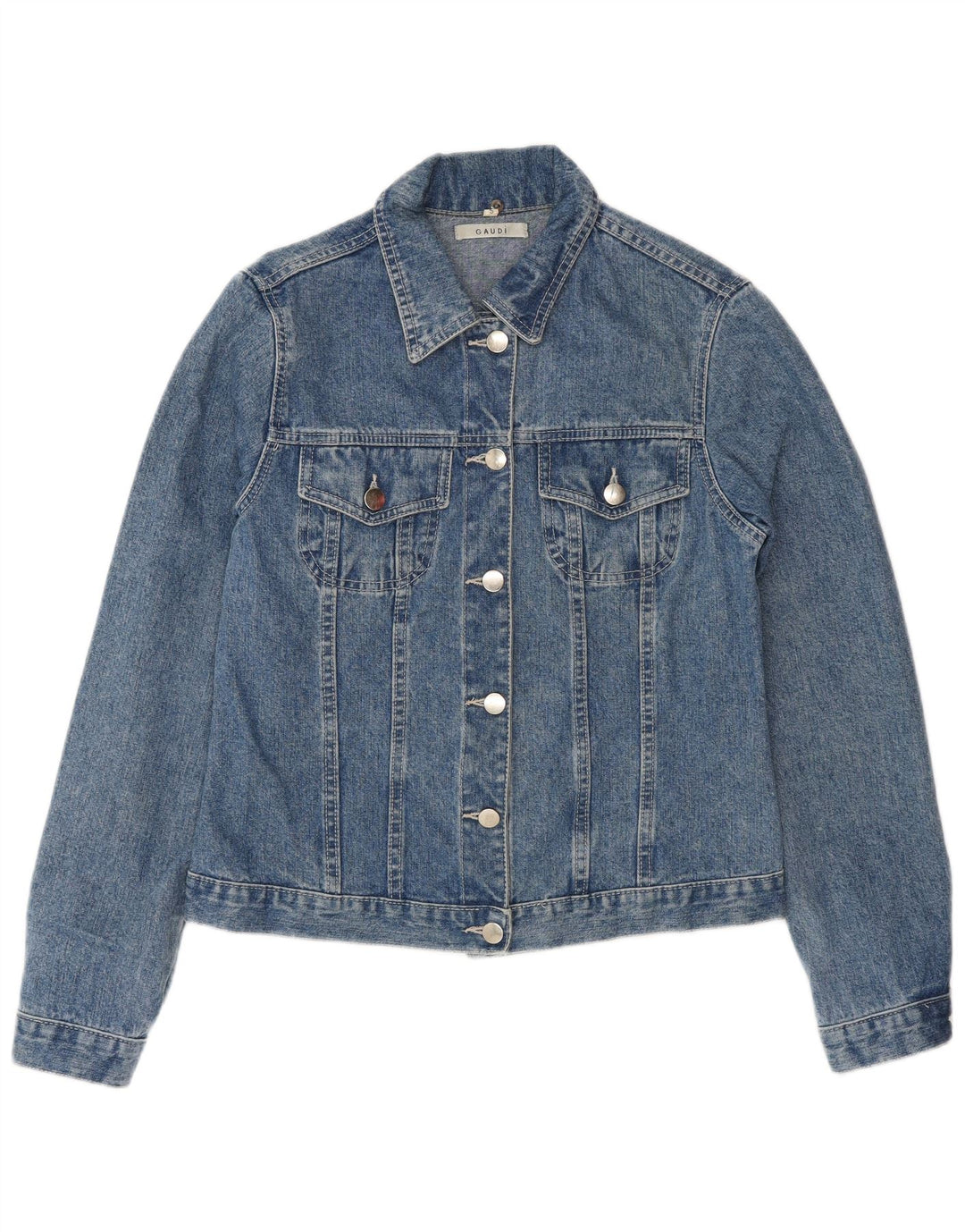 Giacca in denim da donna Gaudi UK 10 piccola in cotone blu