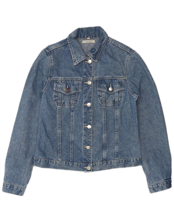 Giacca in denim da donna Gaudi UK 10 piccola in cotone blu