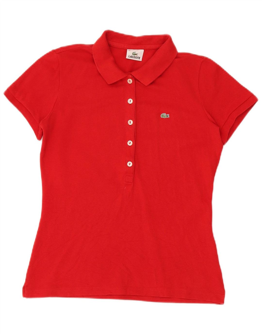 Polo da donna Lacoste taglia 40 media rossa in cotone