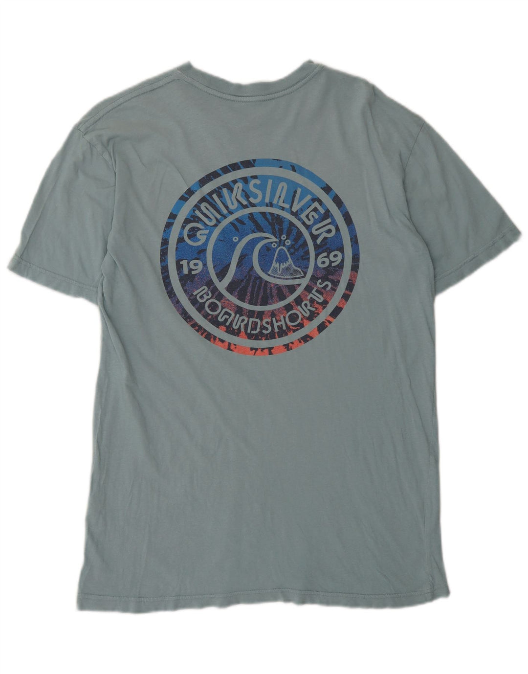 T-shirt grafica da uomo Quiksilver Modern Fit Top in cotone blu medio