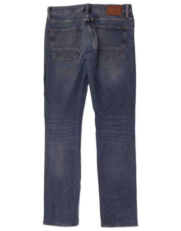 Jeans dritti Denton da donna Tommy Hilfiger W30 L34 cotone blu