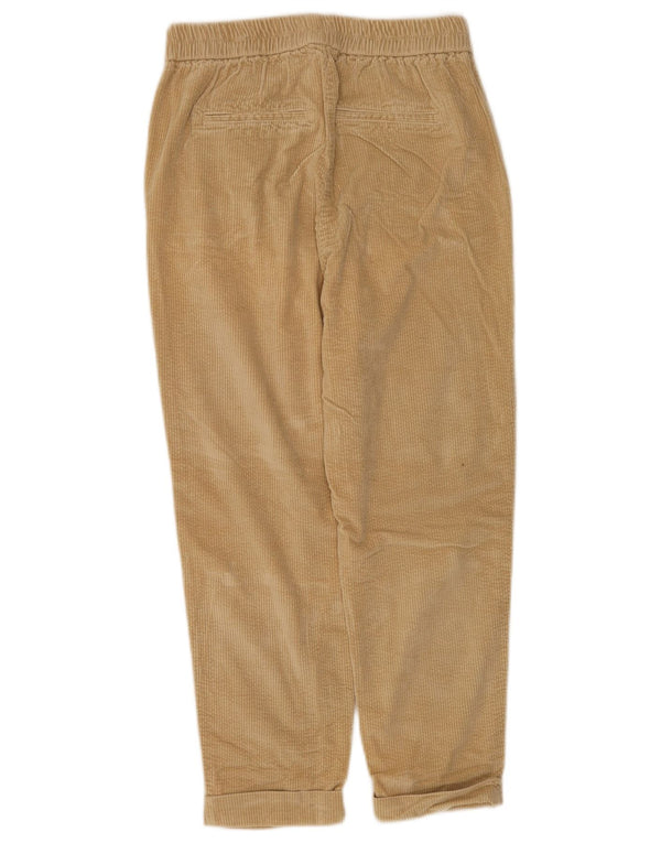 Pantaloni dritti in velluto a coste da donna Benetton XS W25 L23 Cotone Beige