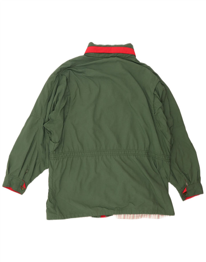Giacca vintage da uomo con cappuccio IT 54 2XL Verde Tactel
