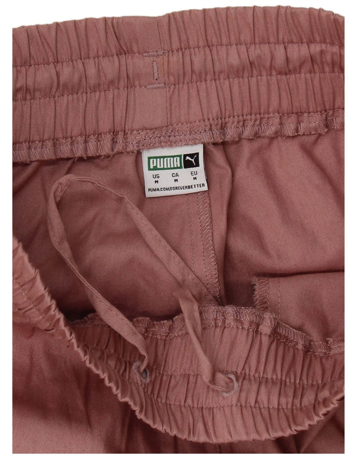 Pantaloni cargo Puma da donna a gamba larga medi W30 L30 cotone rosa