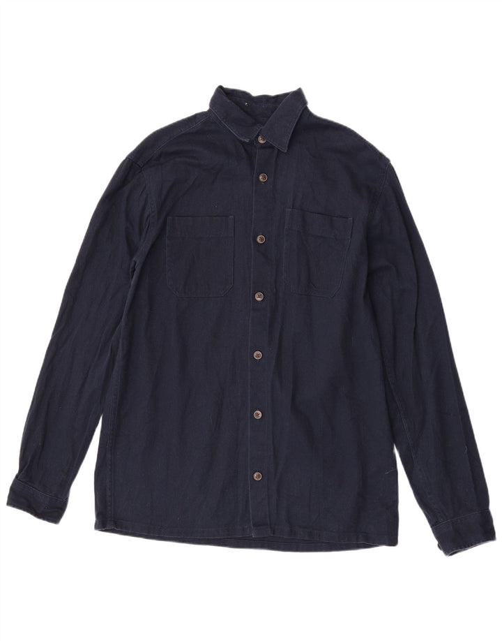 Camicia di jeans da uomo Jack & Jones piccola in cotone blu navy