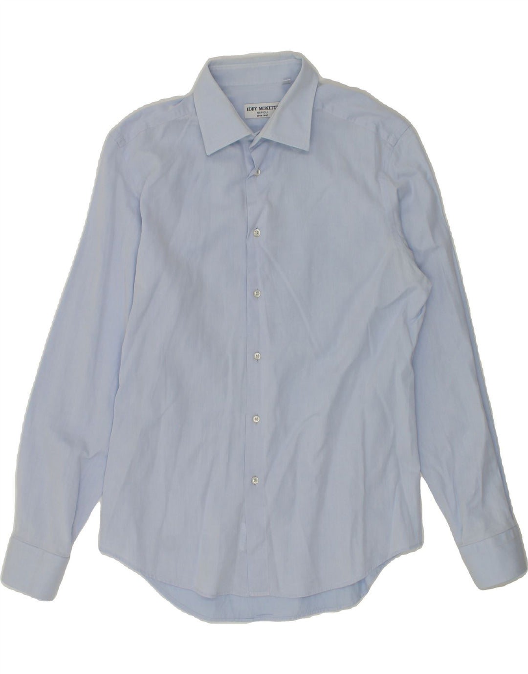 EDDY MONETTI Mens Shirt UK 16  41 Large Blue Vintage Eddy Monetti and Second-Hand Eddy Monetti from Messina Hembry 