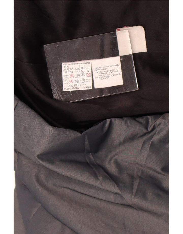 Giacca a vento da donna Max Mara UK 14 grande nylon grigio