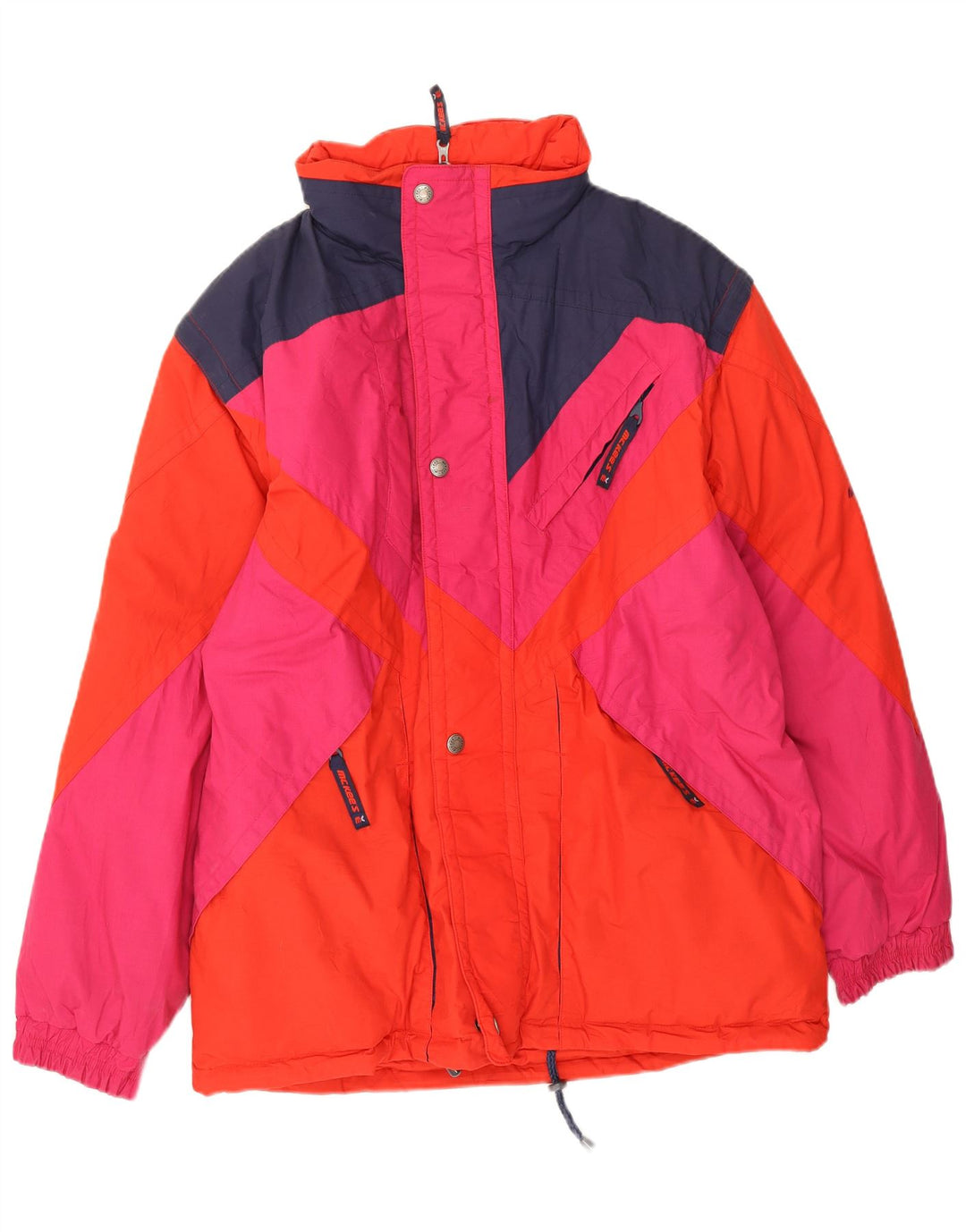 Giacca da sci con cappuccio vestibilità ampia da uomo MC Kee's UK 38 Medium Red Colourblock