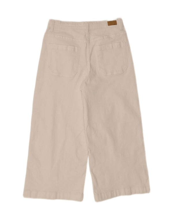 FRENCH CONNECTION Womens High Waist Capri Jeans UK 12 Medium W30 L22 White