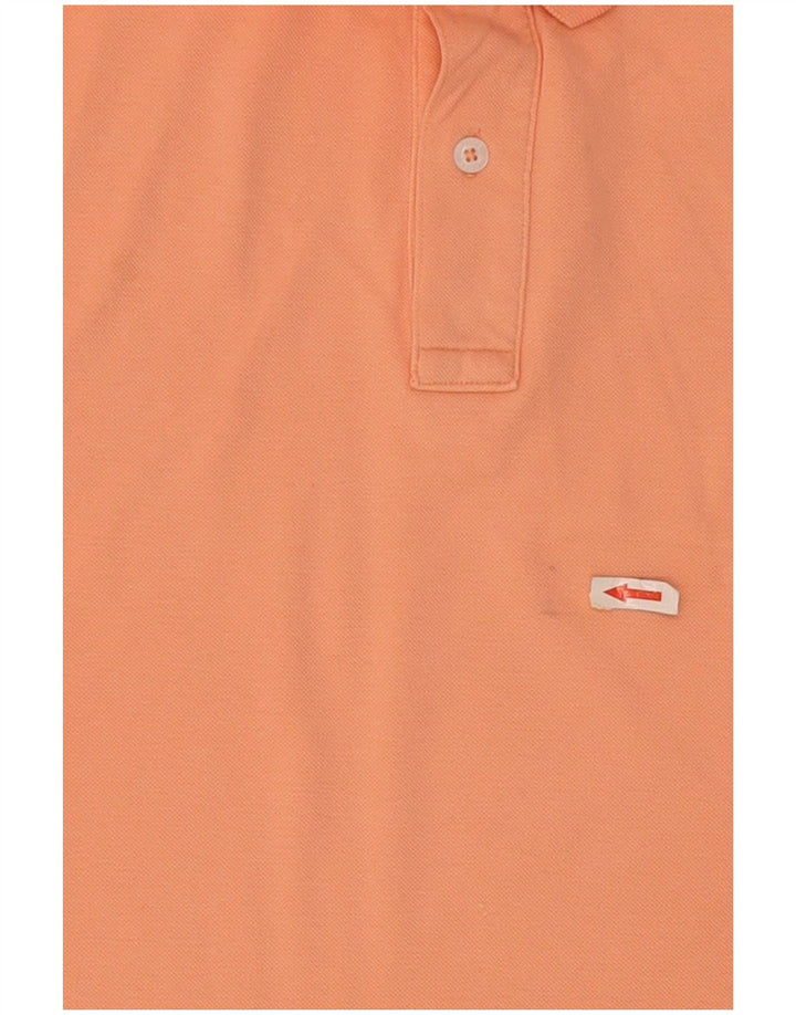 Polo da uomo Regular Fit Tommy Hilfiger Large in cotone arancione