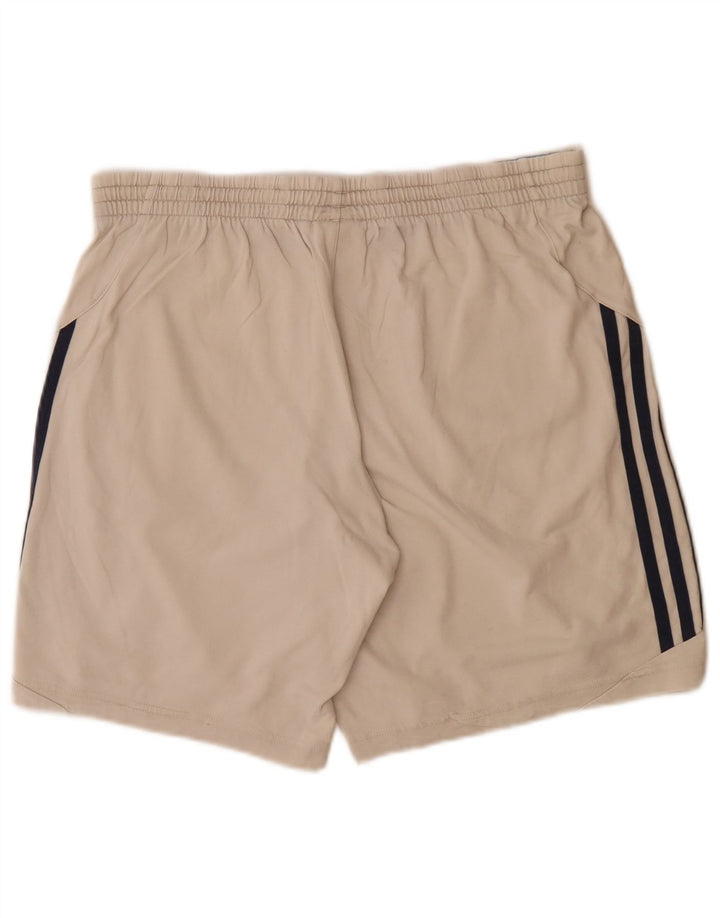 Pantaloncini sportivi Adidas Climalite da uomo in cotone beige medio