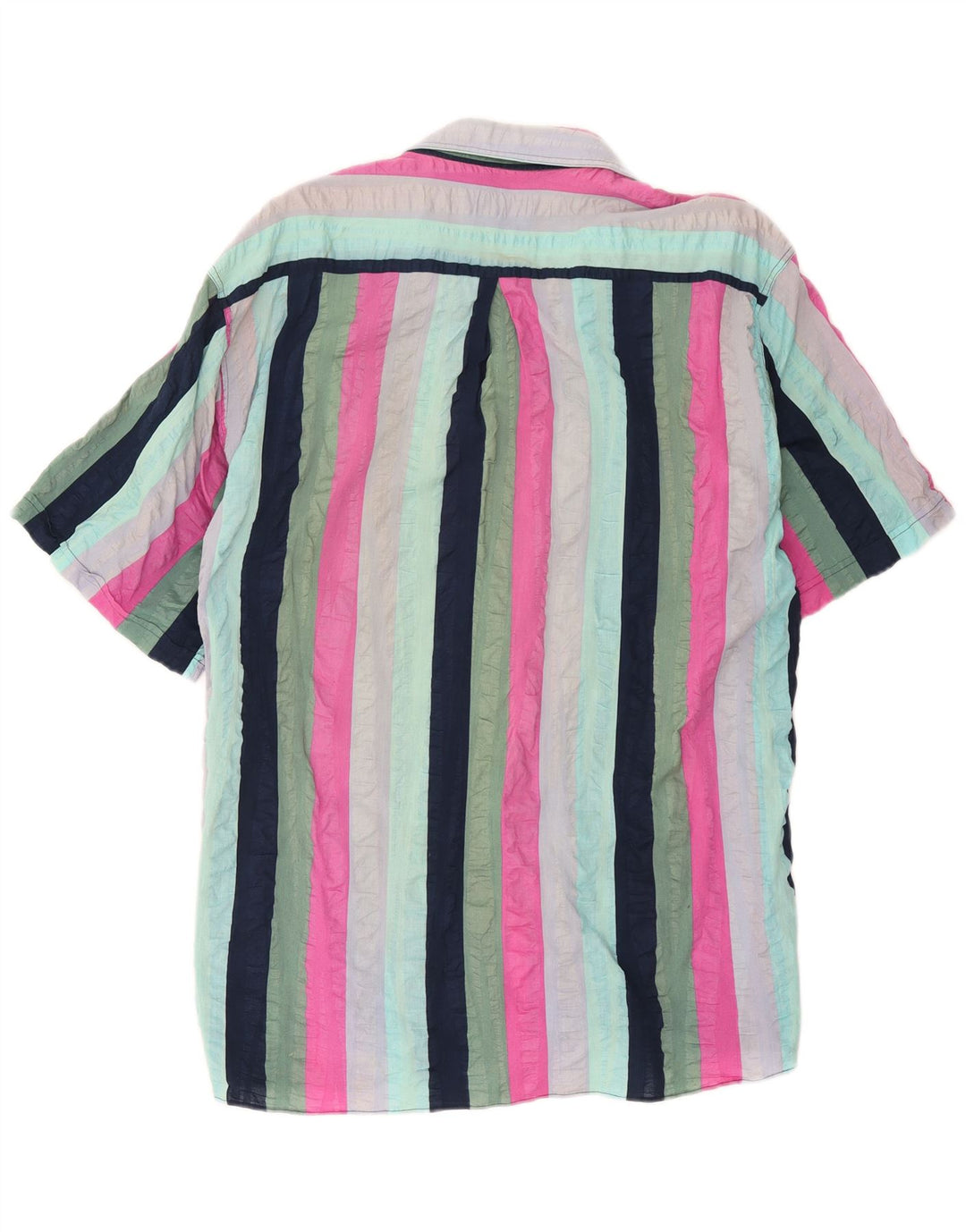 Camicia a maniche corte da uomo Weekend a righe multicolori medie