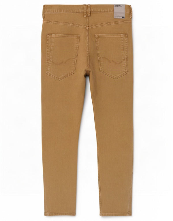 Jack & Jones Mens Skinny Jeans W34 L32 Beige Cotton