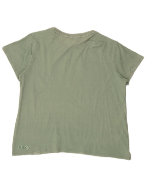 Maglietta grafica a maniche corte da donna Fila UK 14 Cotone verde medio