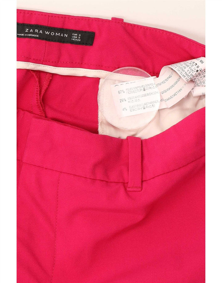 Pantaloni chino slim da donna Zara piccoli W26 L26 poliestere rosa