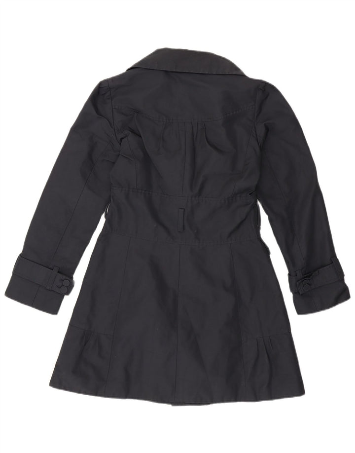 MAX & CO. Womens Trench Coat UK 6 XS Navy Blue Polyester