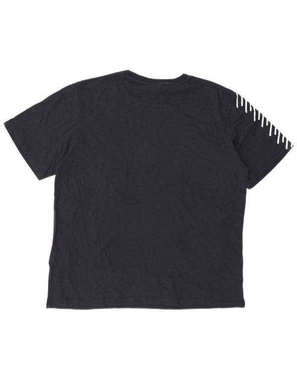 T-shirt grafica da uomo SUPERDRY Top XL in cotone blu navy