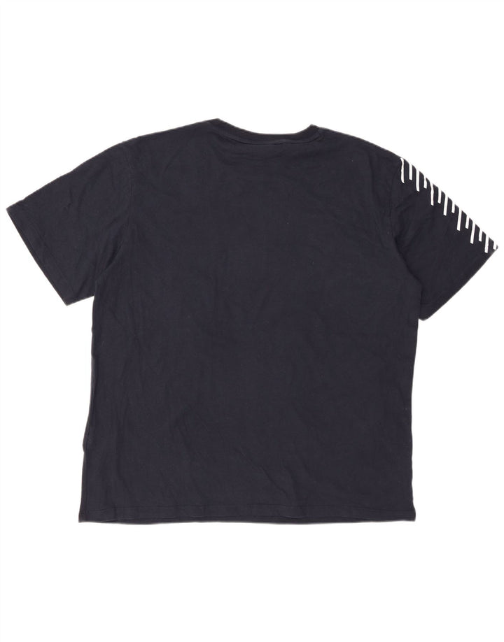 T-shirt grafica da uomo SUPERDRY Top XL in cotone blu navy