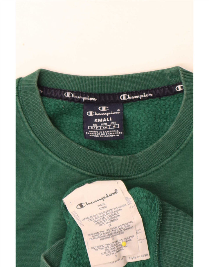 Felpa Champion da uomo con vestibilità regolare, maglione piccolo, cotone verde