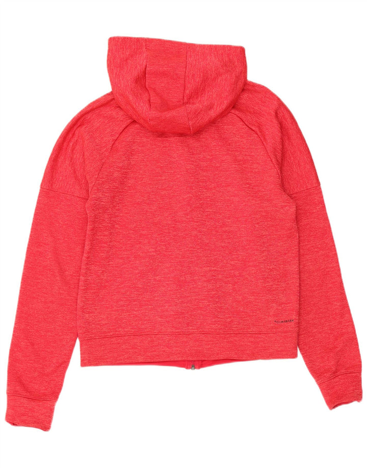 Maglione con cappuccio e zip ADIDAS Climawarm da donna UK 8/10 piccolo poliestere rosa
