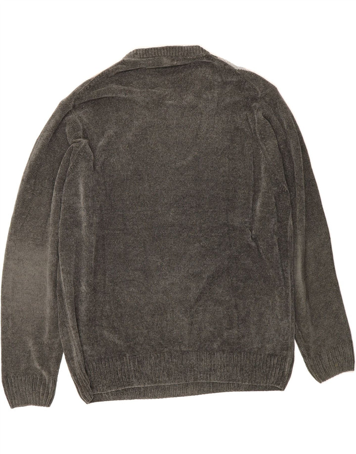 DOCKERS Mens Crew Neck Jumper Sweater XL Grey Argyle/Diamond Acrylic Vintage Dockers and Second-Hand Dockers from Messina Hembry 