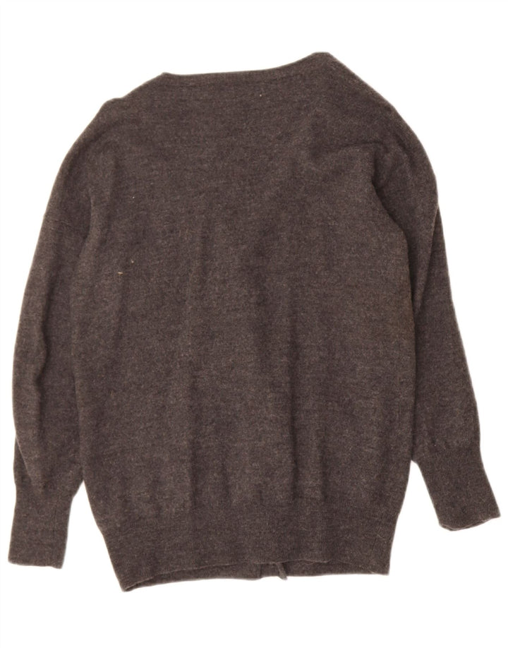 J. CREW Womens Cardigan Sweater UK 14 Medium Grey Merino Wool Vintage J. Crew and Second-Hand J. Crew from Messina Hembry 