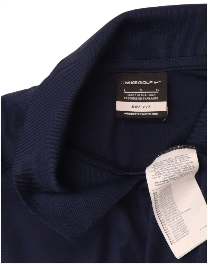 Polo Nike da uomo Dri Fit grande in poliestere blu navy