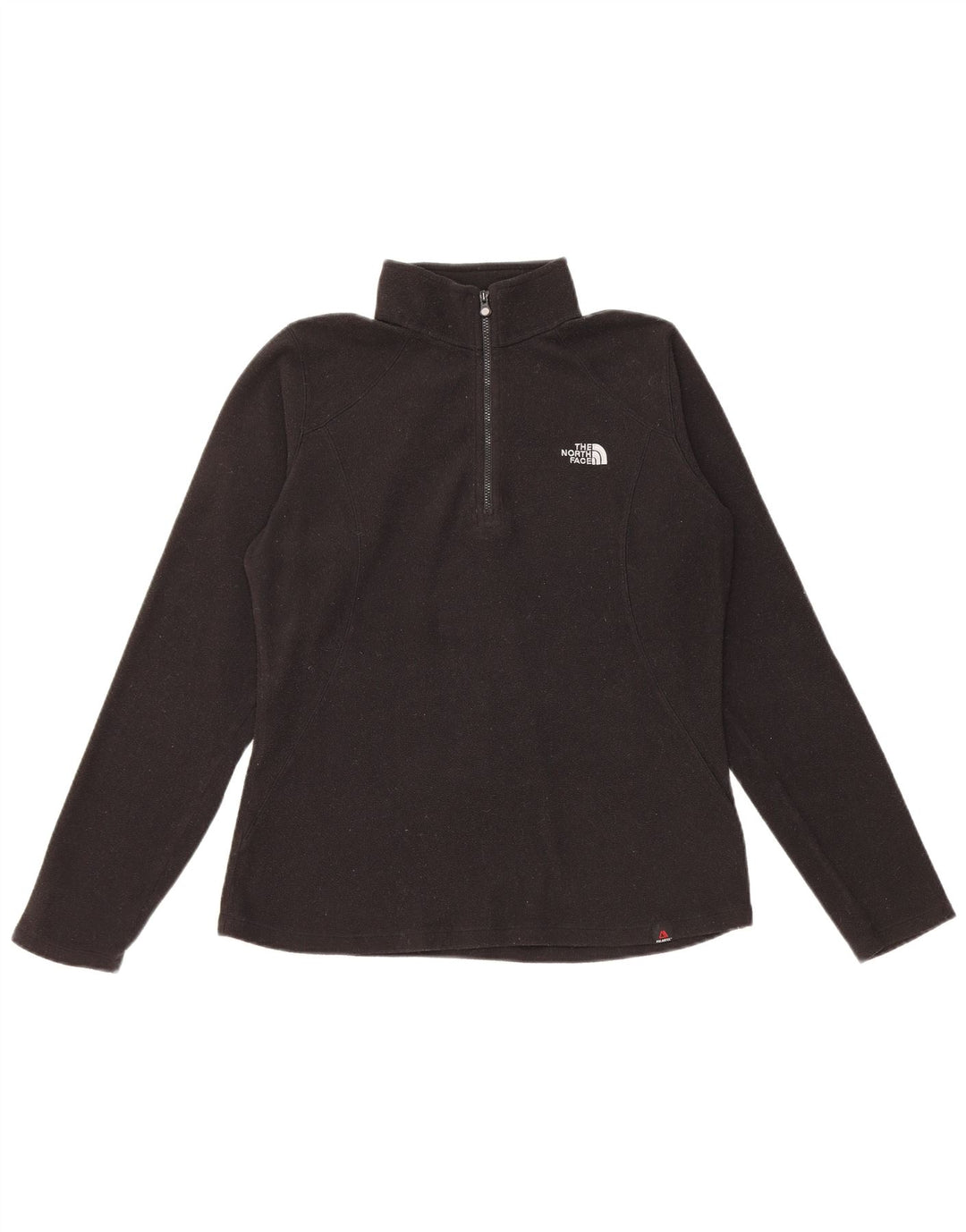 THE NORTH FACE Maglione in pile da donna con collo e zip UK 14 Poliestere nero medio