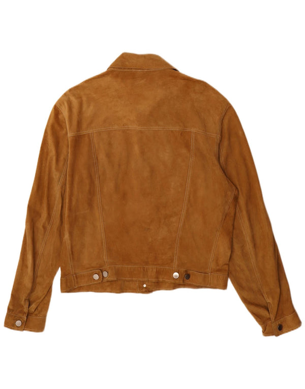 Giacca vintage in pelle scamosciata da uomo IT 52 XL in pelle beige