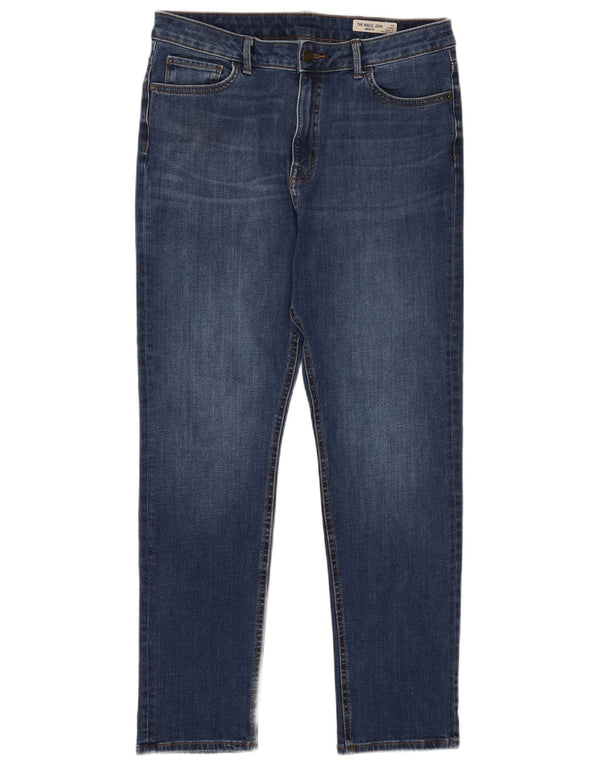 Jeans slim da donna Marks & Spencer UK 14 Large W32 L27 Cotone blu