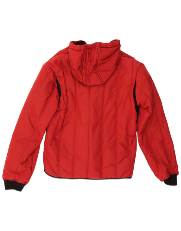 Giacca imbottita con cappuccio da donna Refrigiwear UK 16 Large Red Colourblock