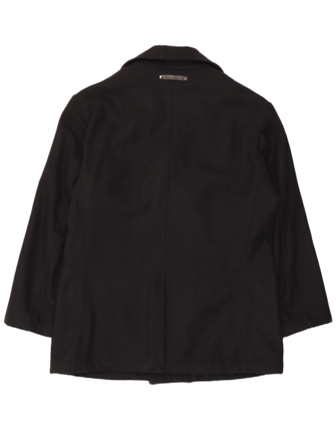 Cappotto da marinaio da uomo Marlboro Classics EU 48 lana nera media