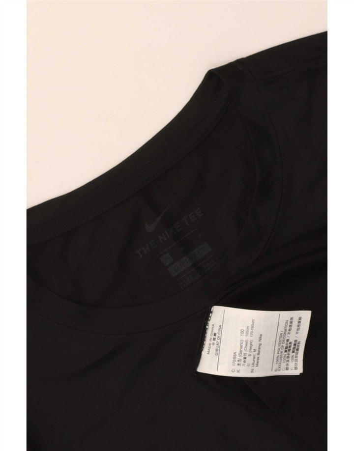 Maglia Nike Dri Fit da uomo a maniche lunghe, poliestere nero medio