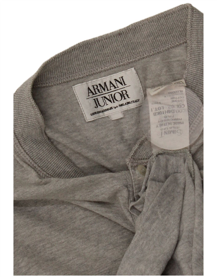 Armani Maglia Manica Lunga Bambino 13-14 Anni Cotone Grigio
