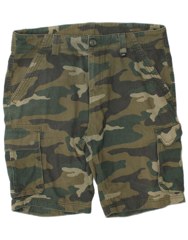 Pantaloncini cargo da uomo Animal W34 Large in cotone mimetico kaki