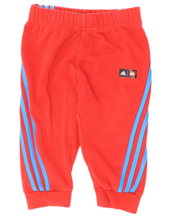 Pantaloni della tuta da ragazzo Adidas Joggers 2-3 anni in cotone rosso