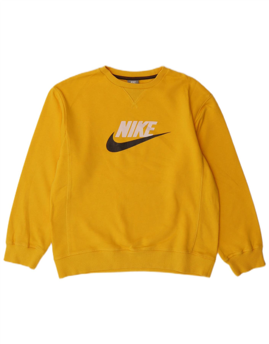Felpa grafica Nike da bambino, 12-13 anni, grande, in cotone giallo