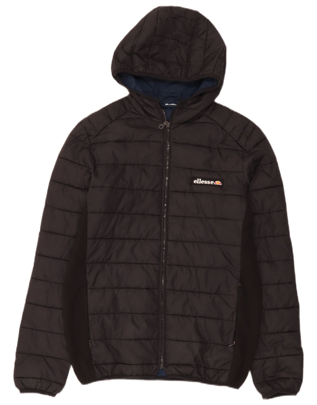 Giacca imbottita con cappuccio da uomo Ellesse UK 36 piccola in nylon nero