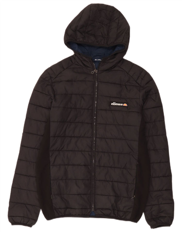 Giacca imbottita con cappuccio da uomo Ellesse UK 36 piccola in nylon nero