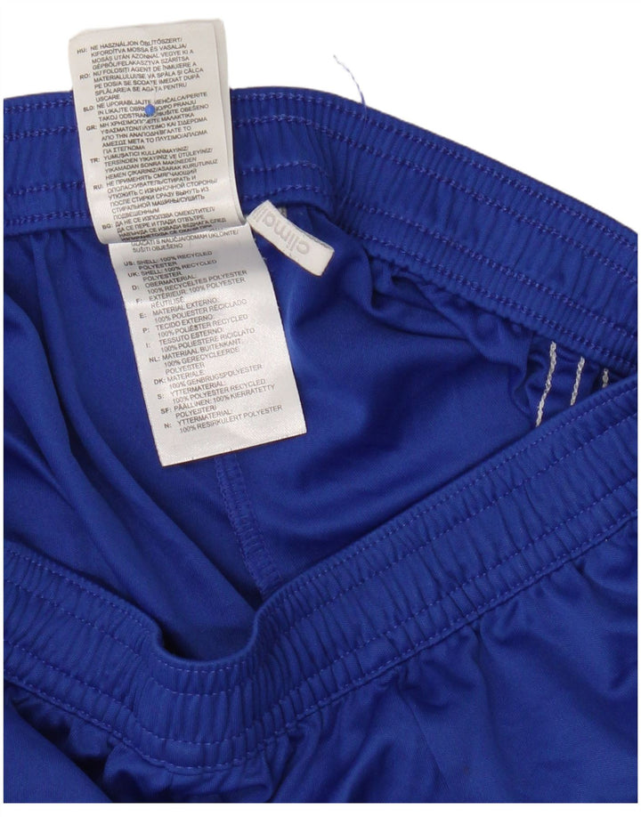 Pantaloncini sportivi Adidas Climalite da uomo piccoli in poliestere color block blu