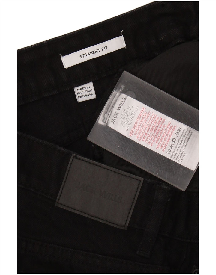 JACK WILLS Jeans affusolati da uomo W36 L29 cotone nero