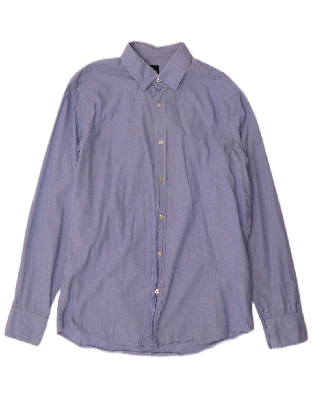 Camicia da uomo Regular Fit Hugo Boss in cotone blu medio