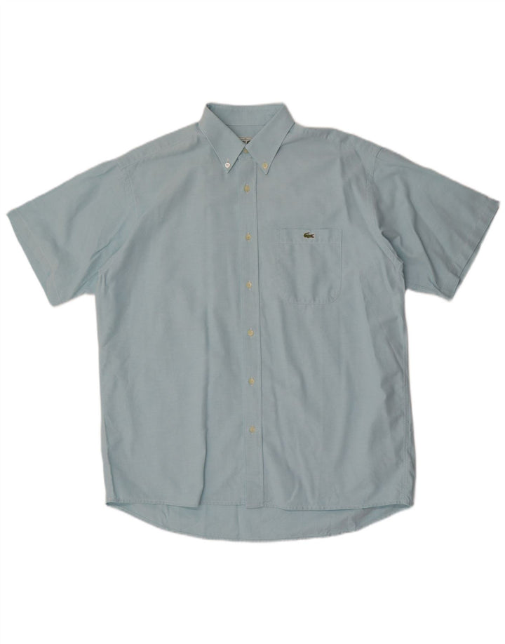Camicia a maniche corte da uomo Lacoste taglia 42 grande blu